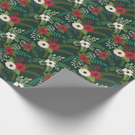 Papel De Regalo Navidades Florals Floral Hunter fondos verdes