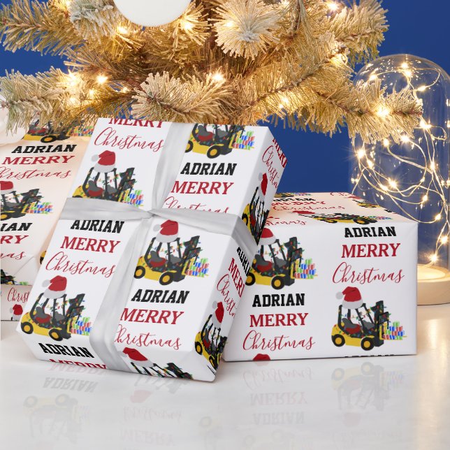Papel De Regalo Navidades Forklift Truck (Vacaciones)