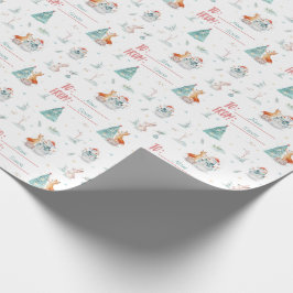 Papel De Regalo Navidades Fox Snowman Personalizado desde y hacia