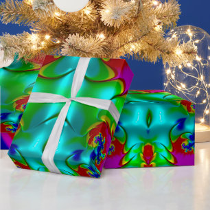 Papel De Regalo ~ Navidades ~ Fractal 3D multicolor brillante