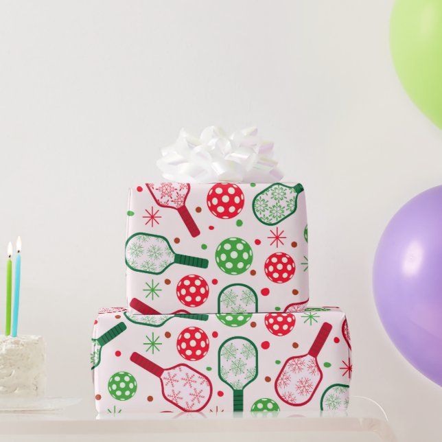 Papel De Regalo Navidades Gales de Baloncesto Rojo y Verde (Regalos de fiesta)