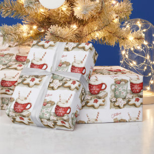 Papel De Regalo Navidades Galletas con pan de jengibre y chocolate