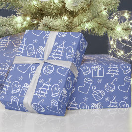 Papel De Regalo Navidades garyish sapphire azul púrpura