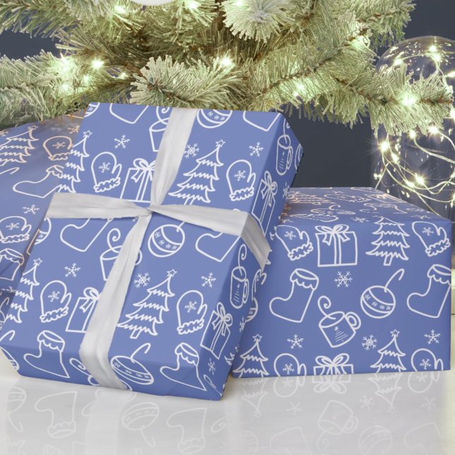 Papel De Regalo Navidades garyish sapphire azul púrpura (Subido por el creador)
