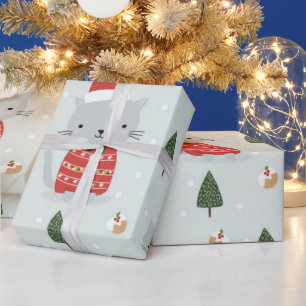 Papel De Regalo Navidades gatos