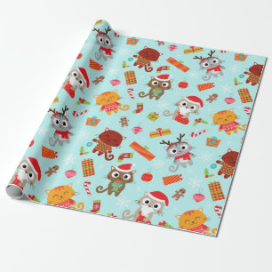 Papel De Regalo Navidades Gatos