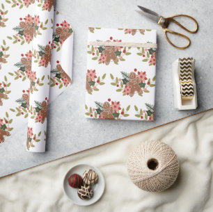 Papel De Regalo Navidades Gingerbread Cookie Festix Pattern