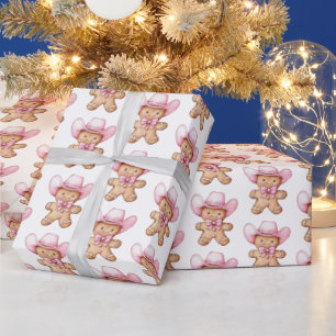 Papel De Regalo Navidades Gingerbread Cowgirl