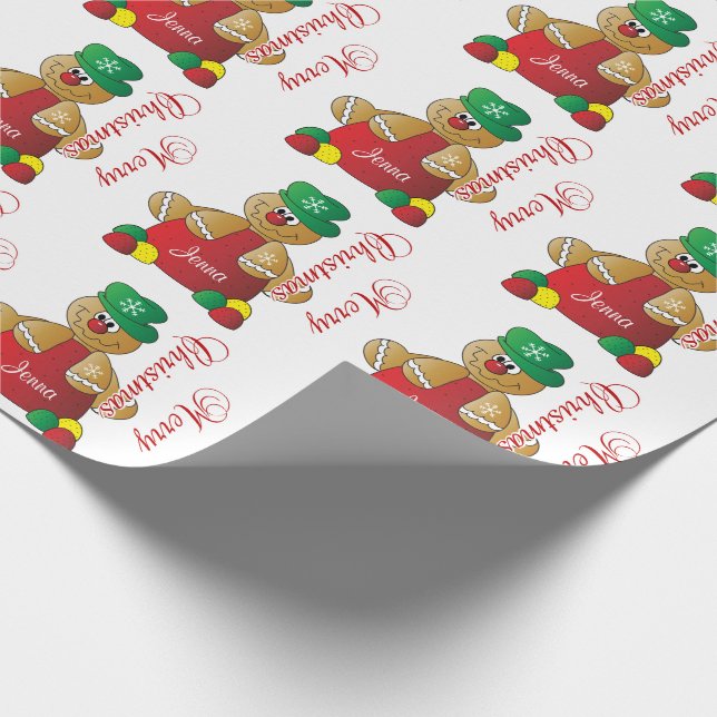 Papel De Regalo Navidades Gingerbread Gumdrop