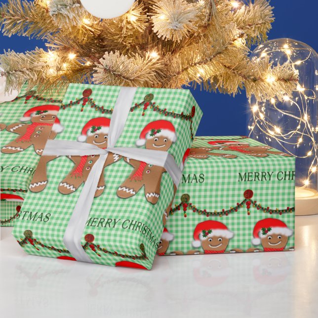Papel De Regalo Navidades Gingerbread Hombres grandes para los niñ (Vacaciones)