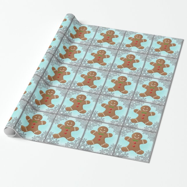 Papel De Regalo Navidades Gingerbread man Gift (Desenrollado)