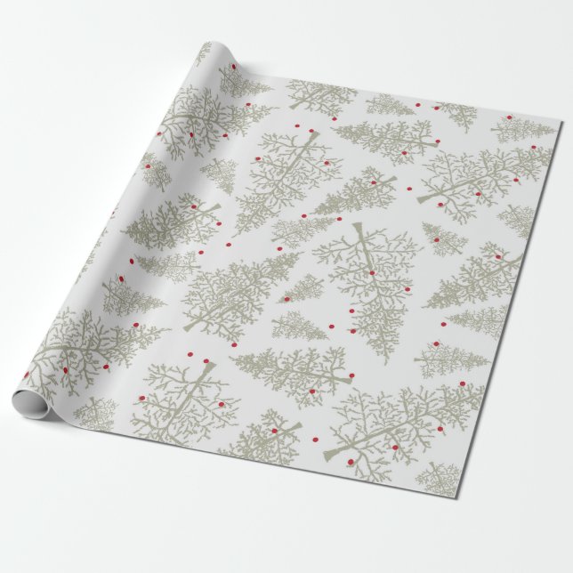 Papel De Regalo Navidades Glimmer: Navidades rojos opinan sobre el (Desenrollado)