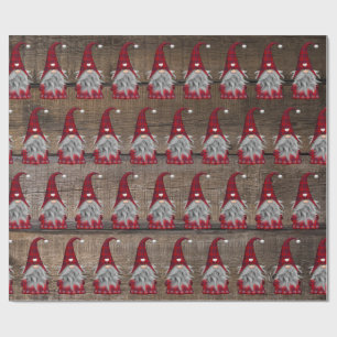 Papel De Regalo Navidades Gnome Red Plaid Country Style