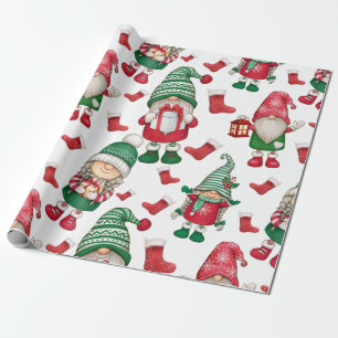 Papel De Regalo Navidades gnomes un patrón sin fisuras