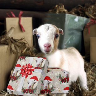 Papel De Regalo Navidades Goat LaMancha Wreath Small