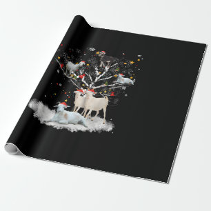 Papel De Regalo Navidades Goat On Tree Funny Santa Goat Lover Rega