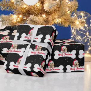 Papel De Regalo Navidades Golden Retriever en Dog Bone
