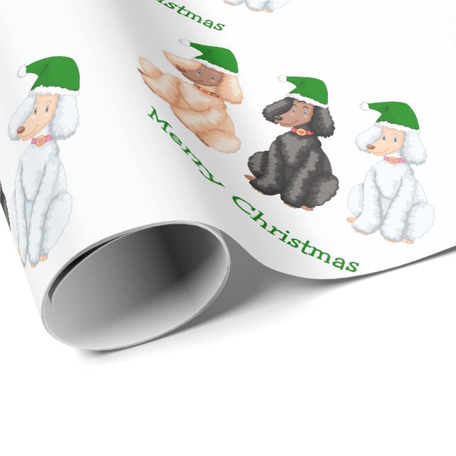 Papel De Regalo Navidades Goldendoodles  (Esquina del rollo)