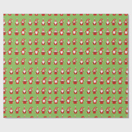 Papel De Regalo Navidades Gonk Green Wrapping Paper