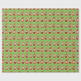 Papel De Regalo Navidades Gonk Green Wrapping Paper