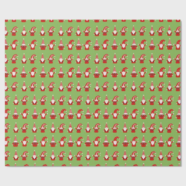 Papel De Regalo Navidades Gonk Green Wrapping Paper (Superficie plana)