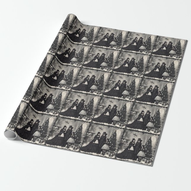 Papel De Regalo Navidades góticos (Desenrollado)
