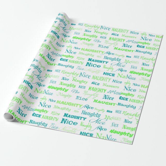 Papel De Regalo Navidades graciosos citan que es malo o agradable (Desenrollado)