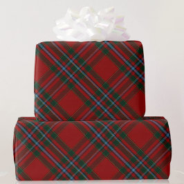 Papel De Regalo Navidades Green Blue and Red Tartán Plaid Gift