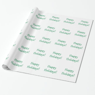 Papel De Regalo Navidades Green Font Happy Holidays