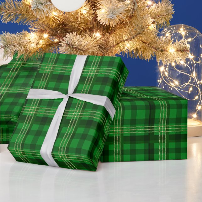 Papel De Regalo Navidades Green Plaid (Vacaciones)