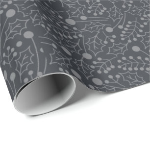 Papel De Regalo Navidades Gris y Blancos Perfectos