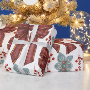 Papel De Regalo Navidades Groovy Moderno del Rosado Caliente