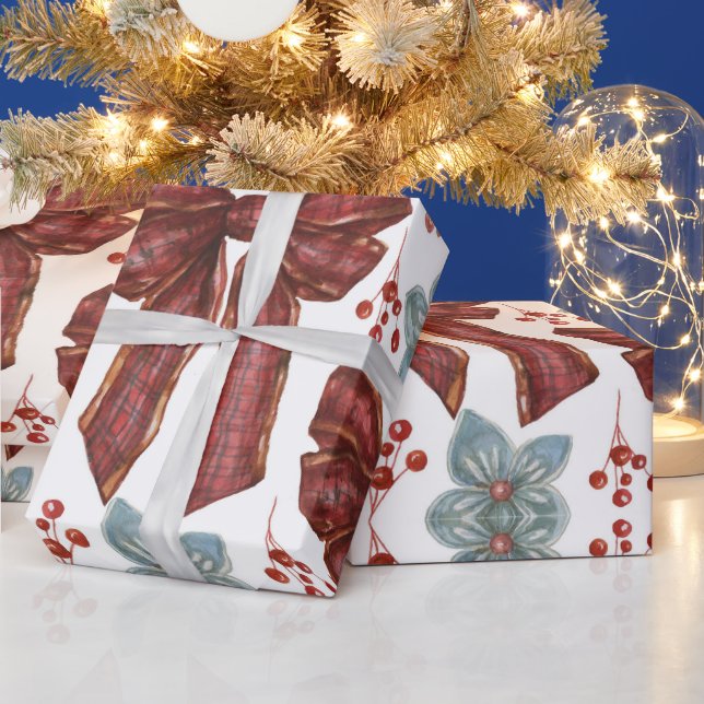 Papel De Regalo Navidades Groovy Moderno del Rosado Caliente (Vacaciones)