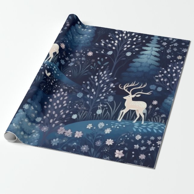 Papel De Regalo Navidades Groovy Moderno del Rosado Caliente (Desenrollado)