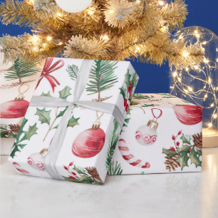Papel De Regalo Navidades Groovy Moderno del Rosado Caliente