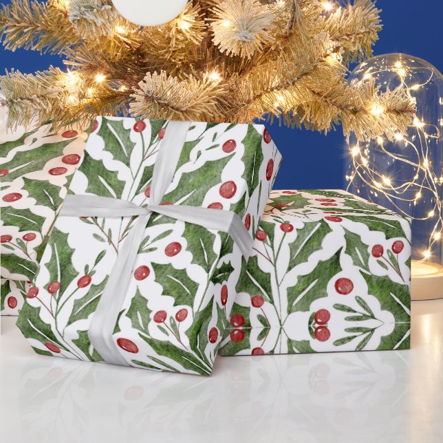 Papel De Regalo Navidades Groovy Moderno del Rosado Caliente (Vacaciones)