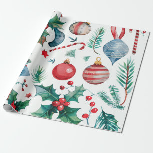 Papel De Regalo Navidades Groovy Moderno del Rosado Caliente