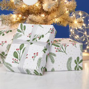 Papel De Regalo Navidades Groovy Moderno del Rosado Caliente