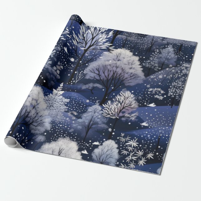 Papel De Regalo Navidades Groovy Moderno del Rosado Caliente (Desenrollado)