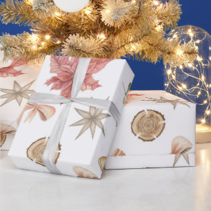 Papel De Regalo Navidades Groovy Moderno del Rosado Caliente