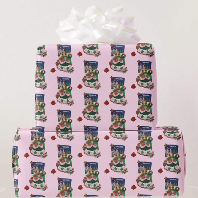 Papel De Regalo Navidades haciendo fila para personalizar el nombr (Subido por el creador)