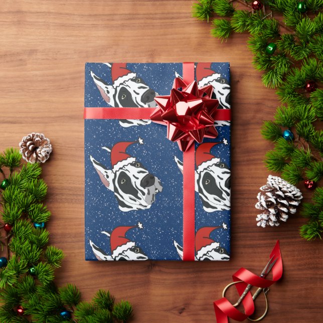 Papel De Regalo Navidades Harlequin Great Dane (Regalo de vacaciones)