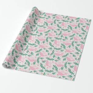 Papel De Regalo Navidades hechos a mano Rama de la paloma de la ol