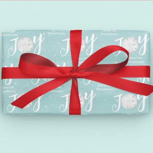 Papel De Regalo Navidades Holiday Elegant Beach Turquoise Costa