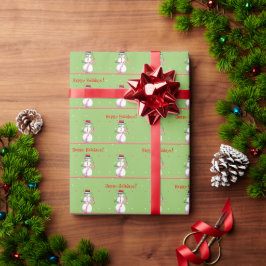 Papel De Regalo Navidades Holiday Snowman