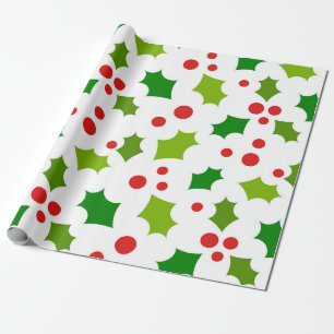Papel De Regalo Navidades holly berries