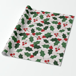 Papel De Regalo Navidades Holly Wraping Paper