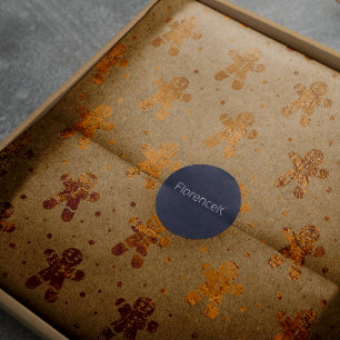 Papel De Regalo Navidades Honey Gold Gingerbread Man Kraft