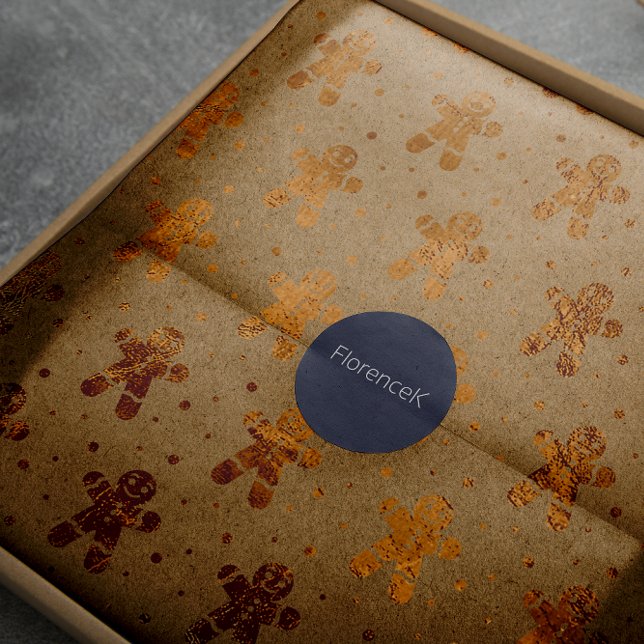 Papel De Regalo Navidades Honey Gold Gingerbread Man Kraft (Christmas Honey Gold Gingerbread Man Kraft Wrapping Paper)