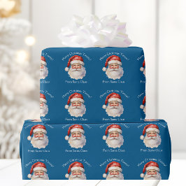 Papel De Regalo Navidades infantiles personalizados de Blue Santa 